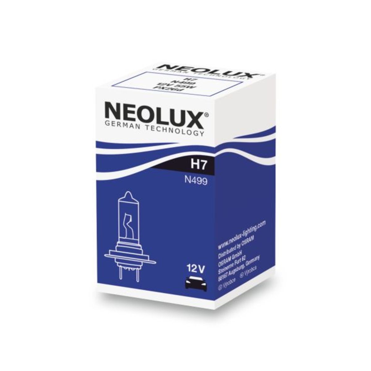 Neolux Ampoule Halogène H7 12V, 55W, 1 Pièce