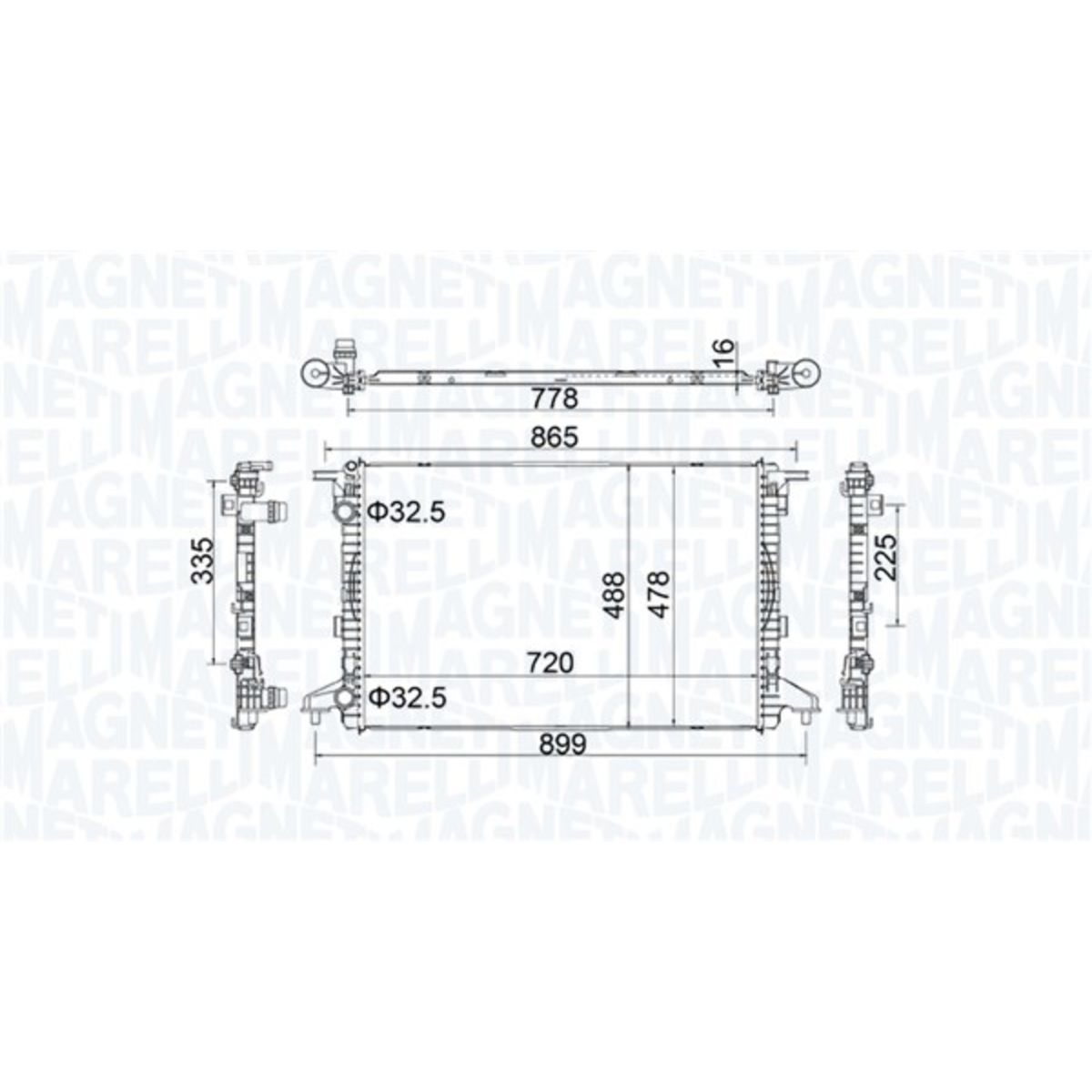 Magneti Marelli Radiator, Motorkoeling 350213201900