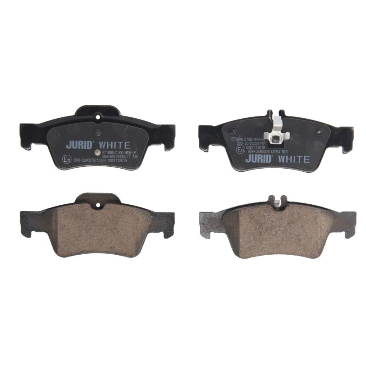 Bremsbelagsatz JURID WHITE 571989JC, Hinten, Keramik