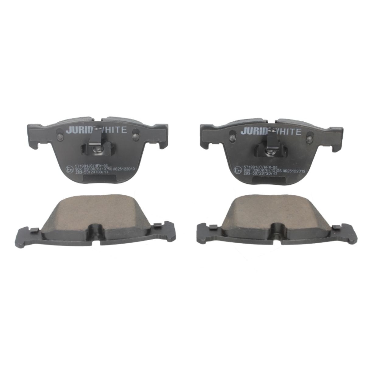 Bremsbelagsatz JURID WHITE 571991JC, Hinten, Keramik