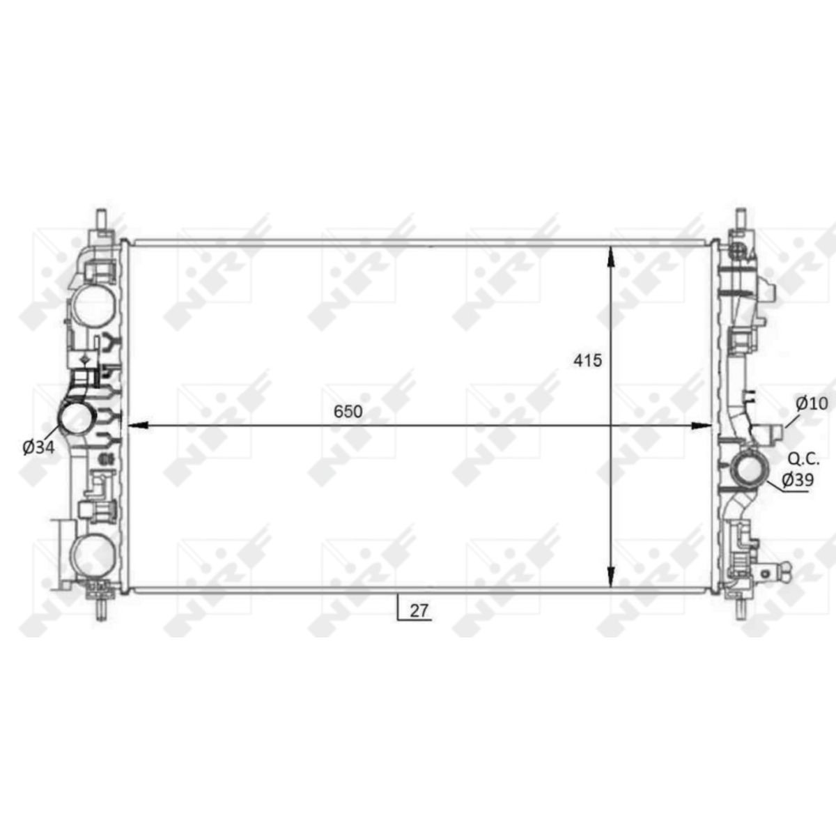 Nrf Kühler, Motorkühlung [Hersteller-Nr. 59076] für Vauxhall, Opel - Bild 7