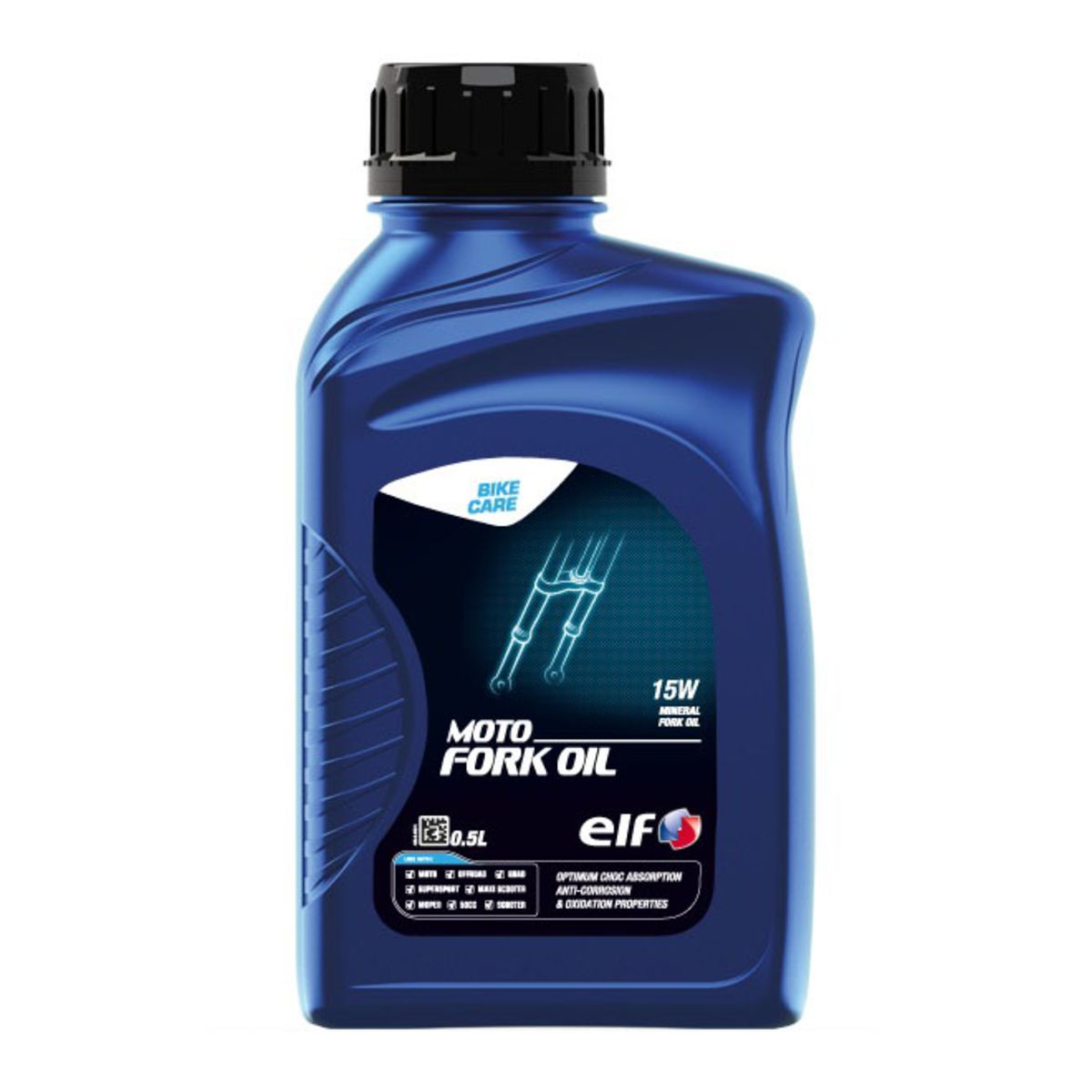 Huile d'amortisseur ELF Moto Fork Oil 15W 0,5L