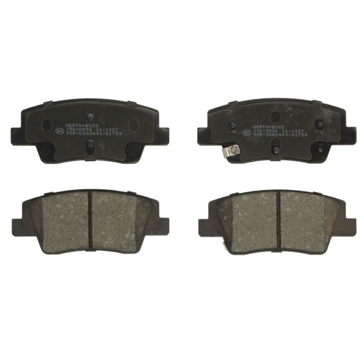 Bremsbelagsatz HERTH+BUSS JAKOPARTS J3610536, Hinten, Warnkontakt