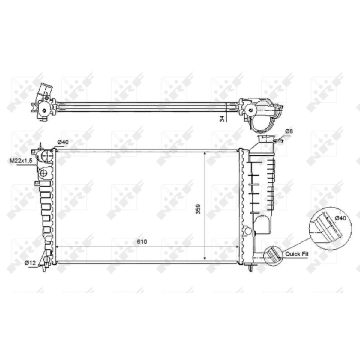Nrf Radiator, Motorkoeling 54715