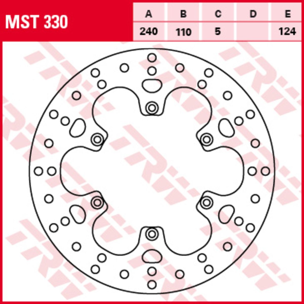 Disco freno TRW MST330, 1 Pezzo