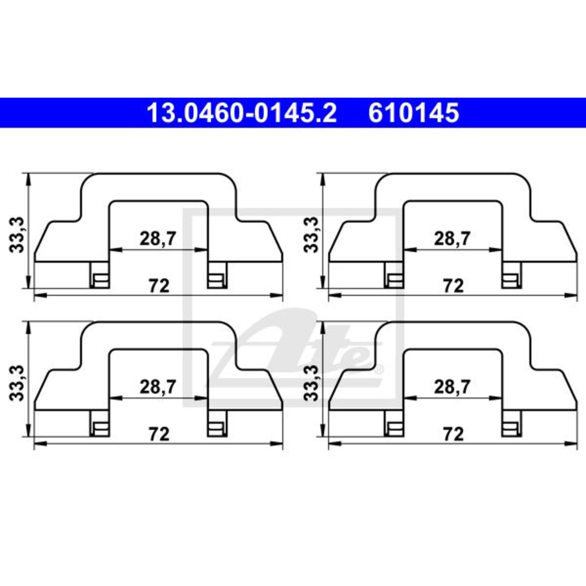 Ate Toebehorenset, schijfremblok  13.0460-0145.2