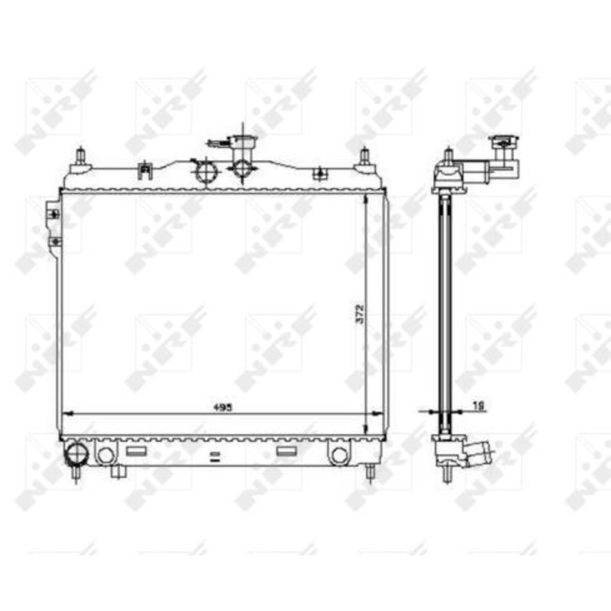 Radiator, motorkoeling NRF 53361