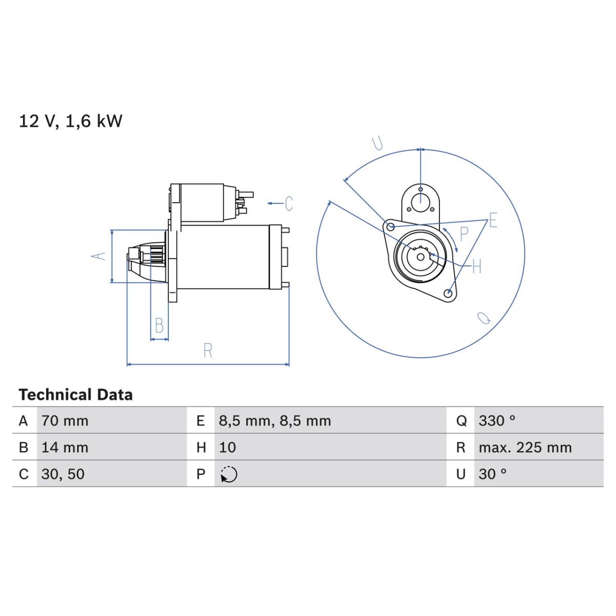 Bosch Démarreur 0 986 021 260