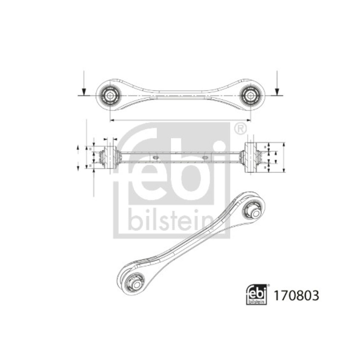 Image of Draagarm, wielophanging  BILSTEIN  Achteras, links, rechts, voorkant