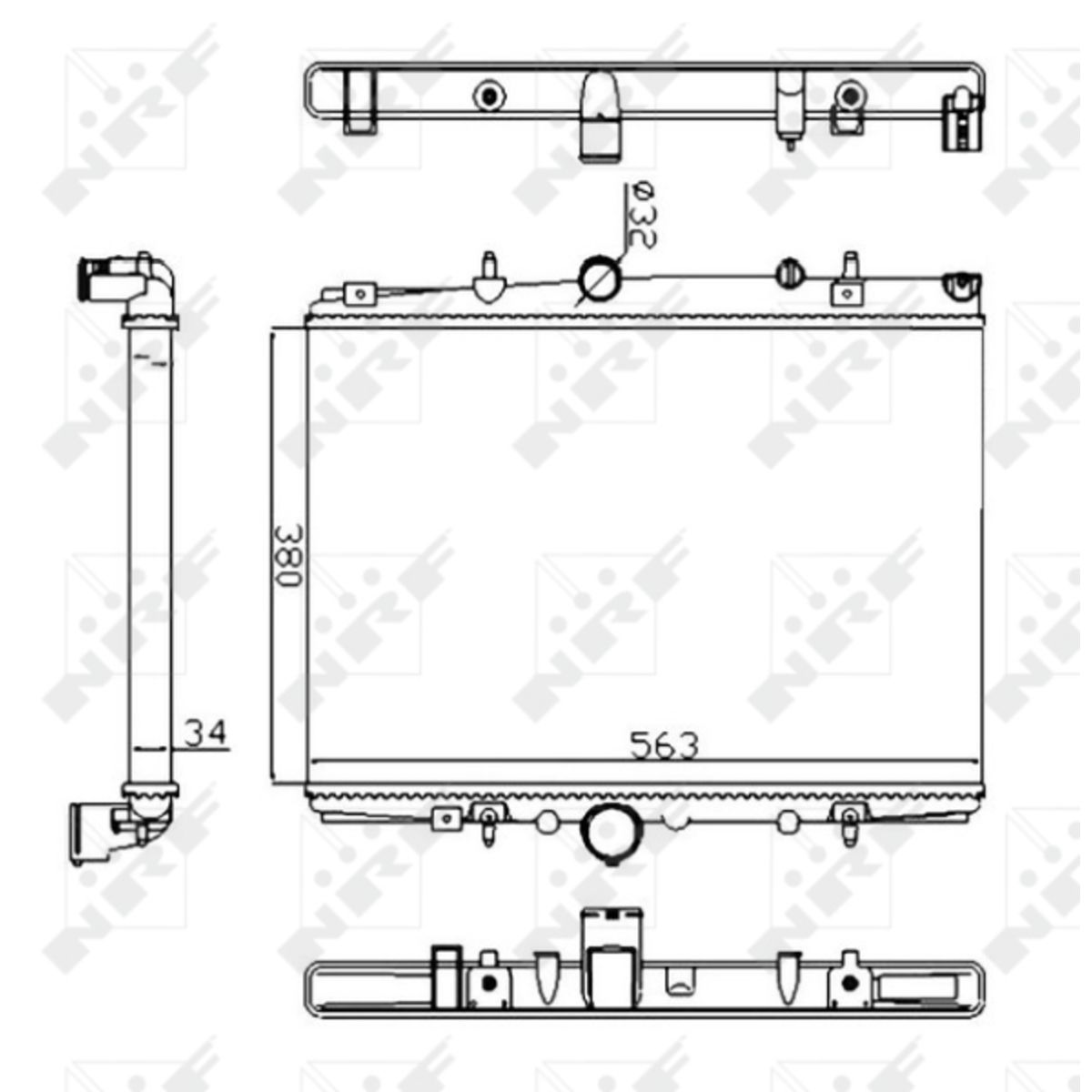 Radiateur, refroidissement du moteur Classe économique NRF 58303A