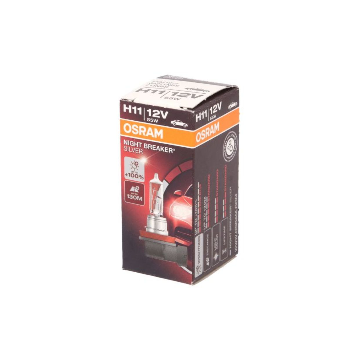 Ampoule halogène OSRAM H11 Night Breaker Silver 12V, 55W