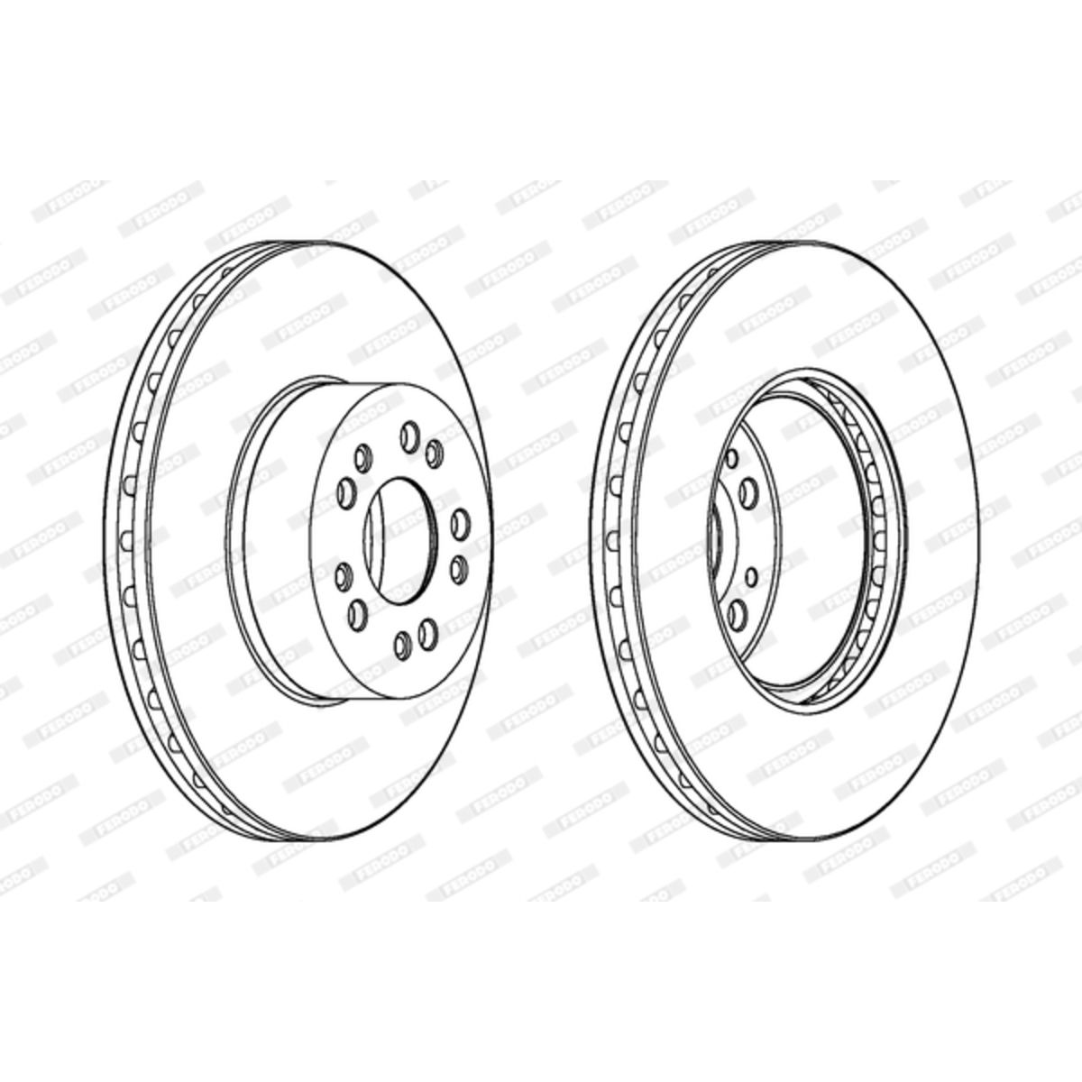 Bremsscheibe FERODO DDF1061C-1, 1 St&Atilde;&frac14;ck