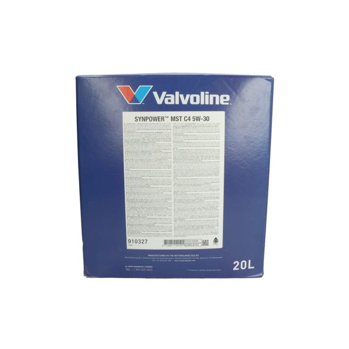 Motoröl VALVOLINE 910327 SYNPOWER MST C4 5W30 20LB