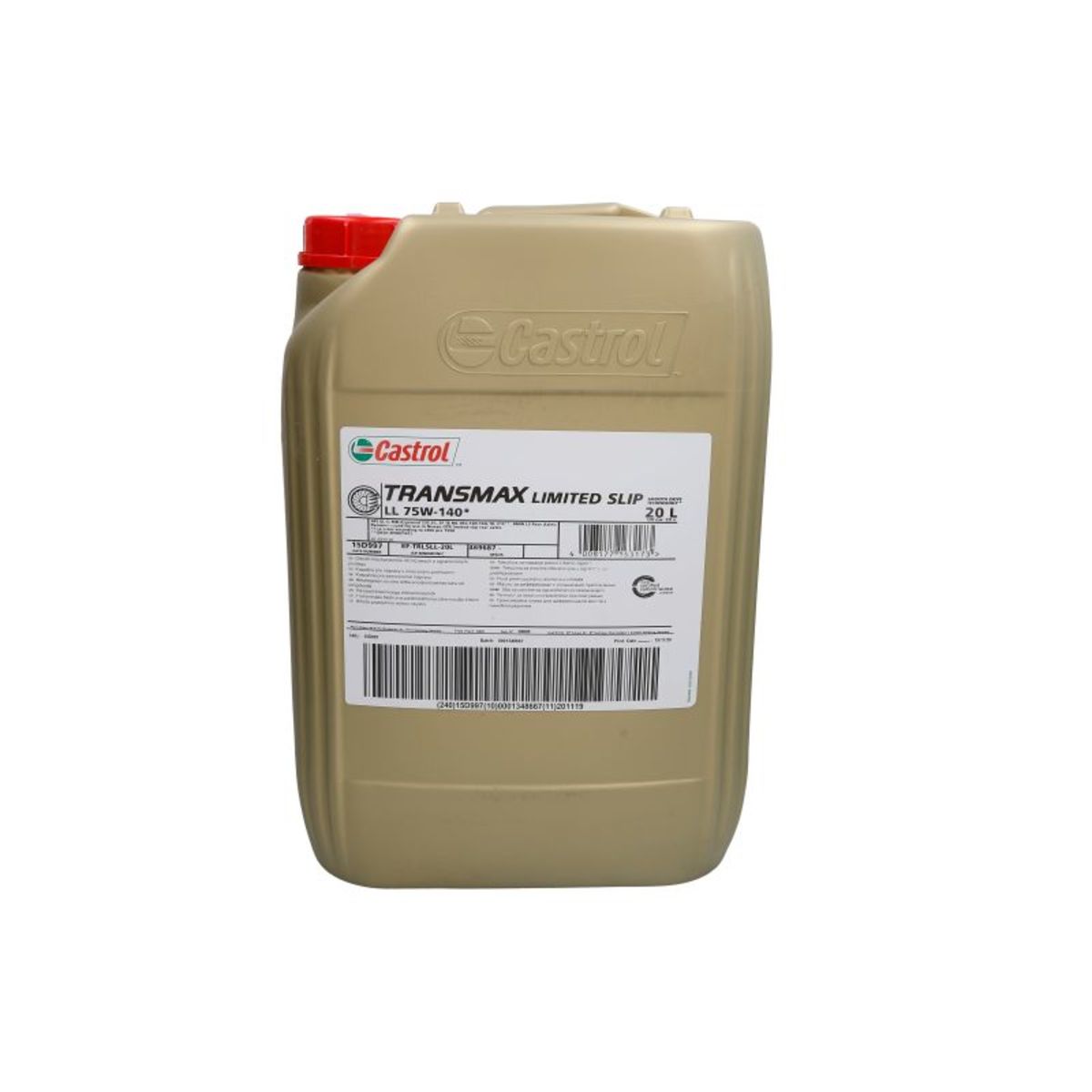 Castrol Versnellingsbakolie  TRANS LS LL 75W140 20L