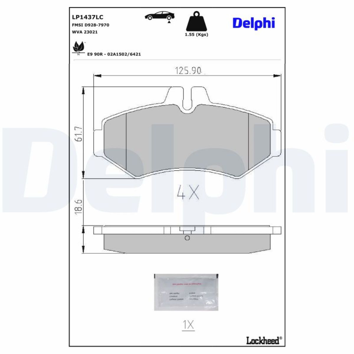 Bremsbelagsatz DELPHI LP1437LC