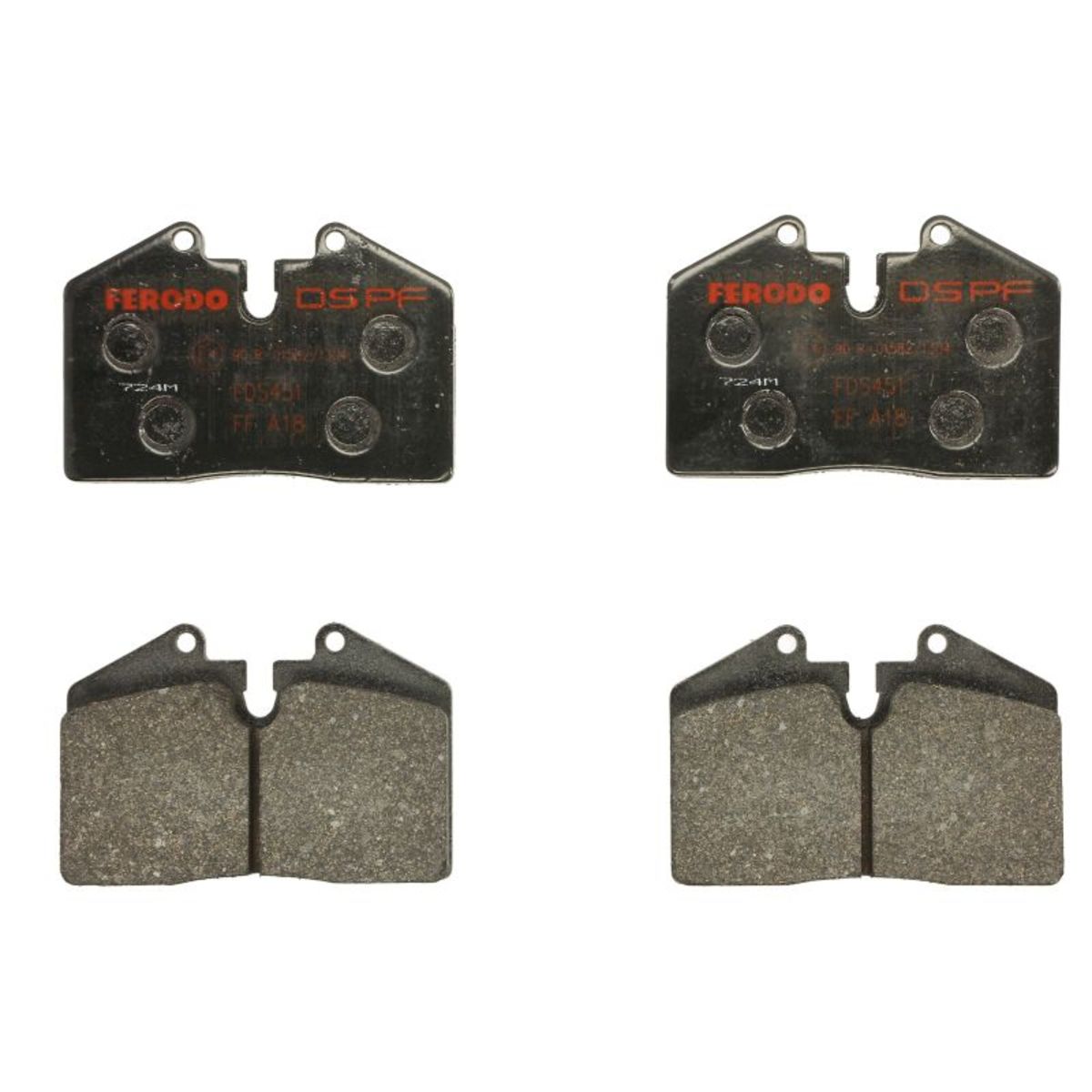 Jeu de plaquettes de frein FERODO Performance FDS451, avant, arrière