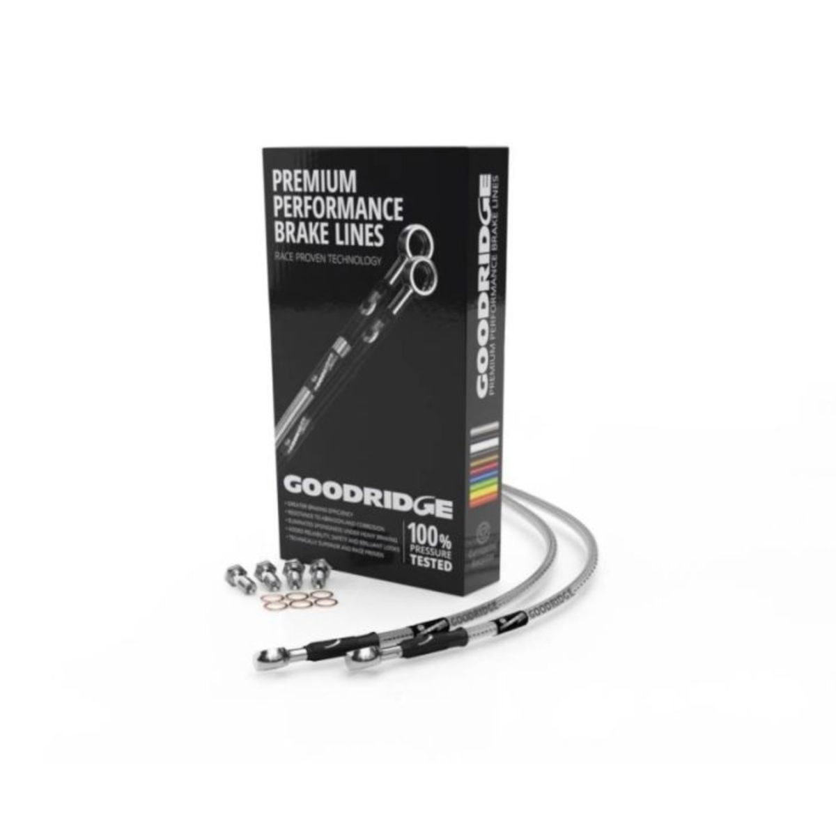 Braided steel brake hose GOODRIDGE YA0505-1FCH-CLG