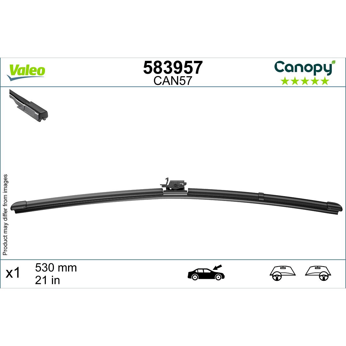 Image of Wisserblad  Canopy , 530mm, Voor, 1 Stuk