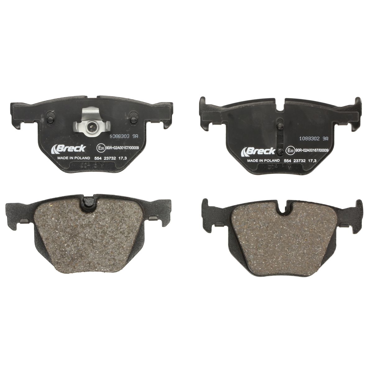 Bremsbelagsatz, Scheibenbremse BRECK 23732 00 554 00