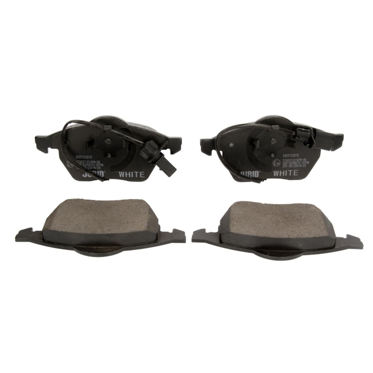 Bremsbelagsatz JURID WHITE 573037JC, Keramik, Vorne, Warnkontakt