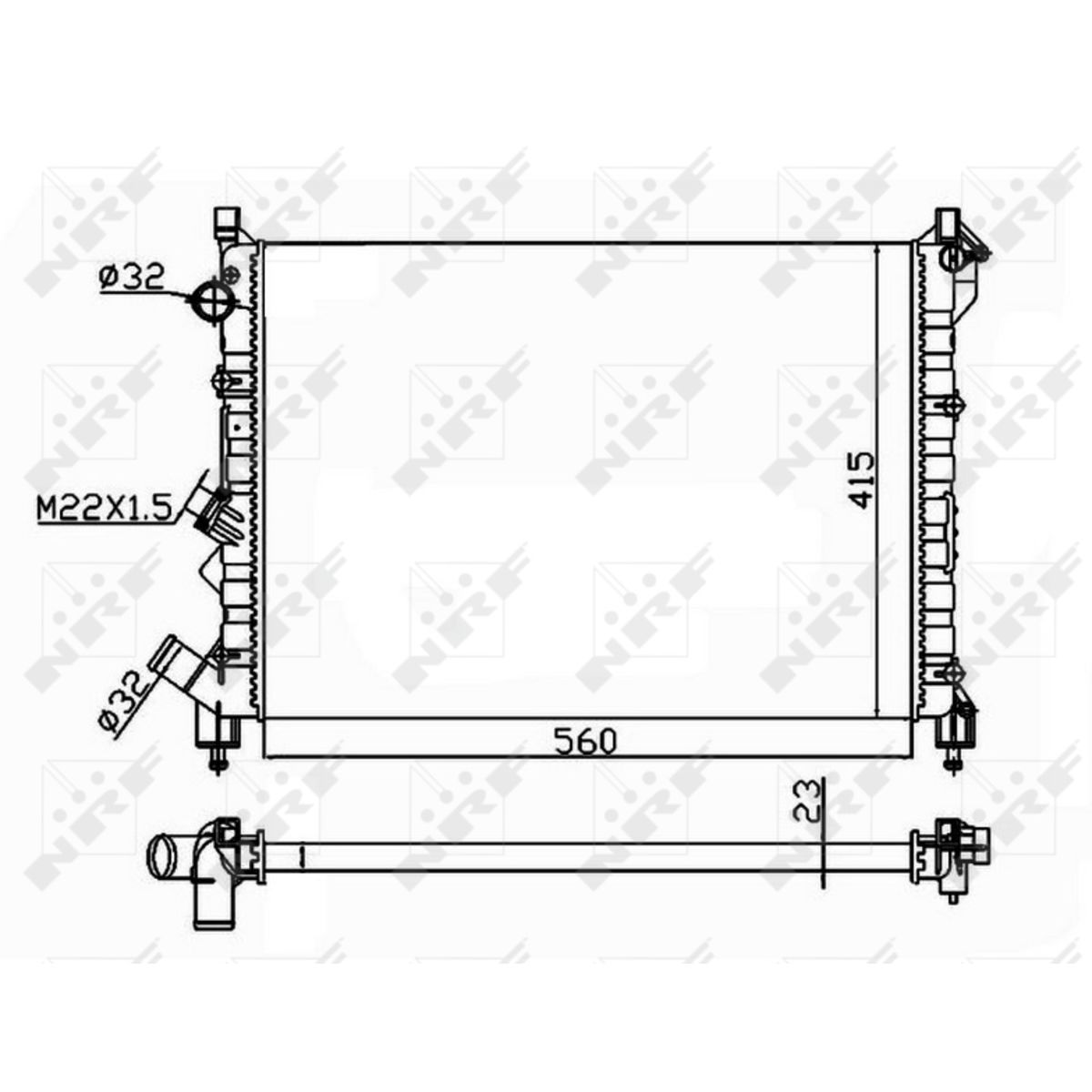 Radiateur, refroidissement du moteur Classe économique NRF 58943A