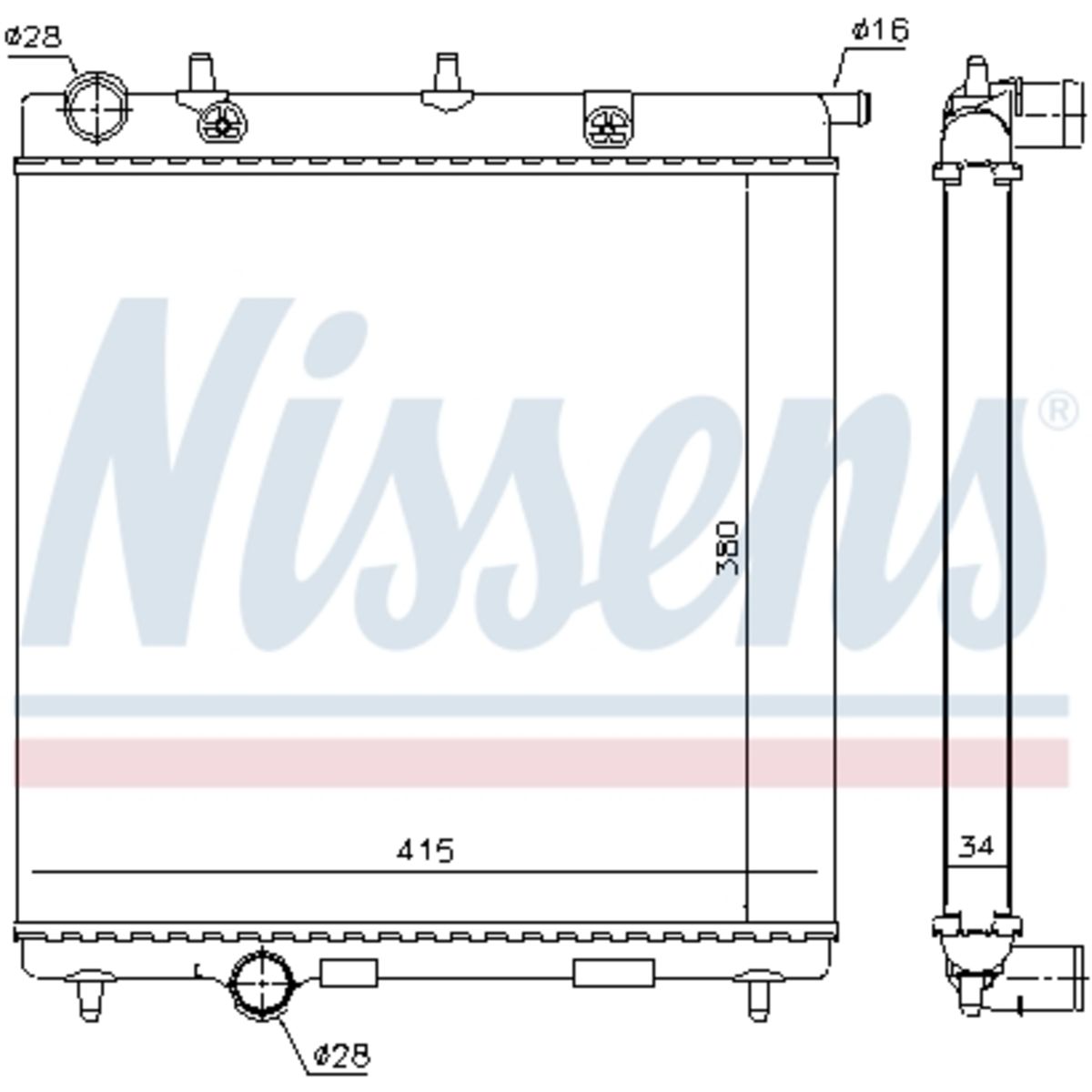 Radiator, motorkoeling