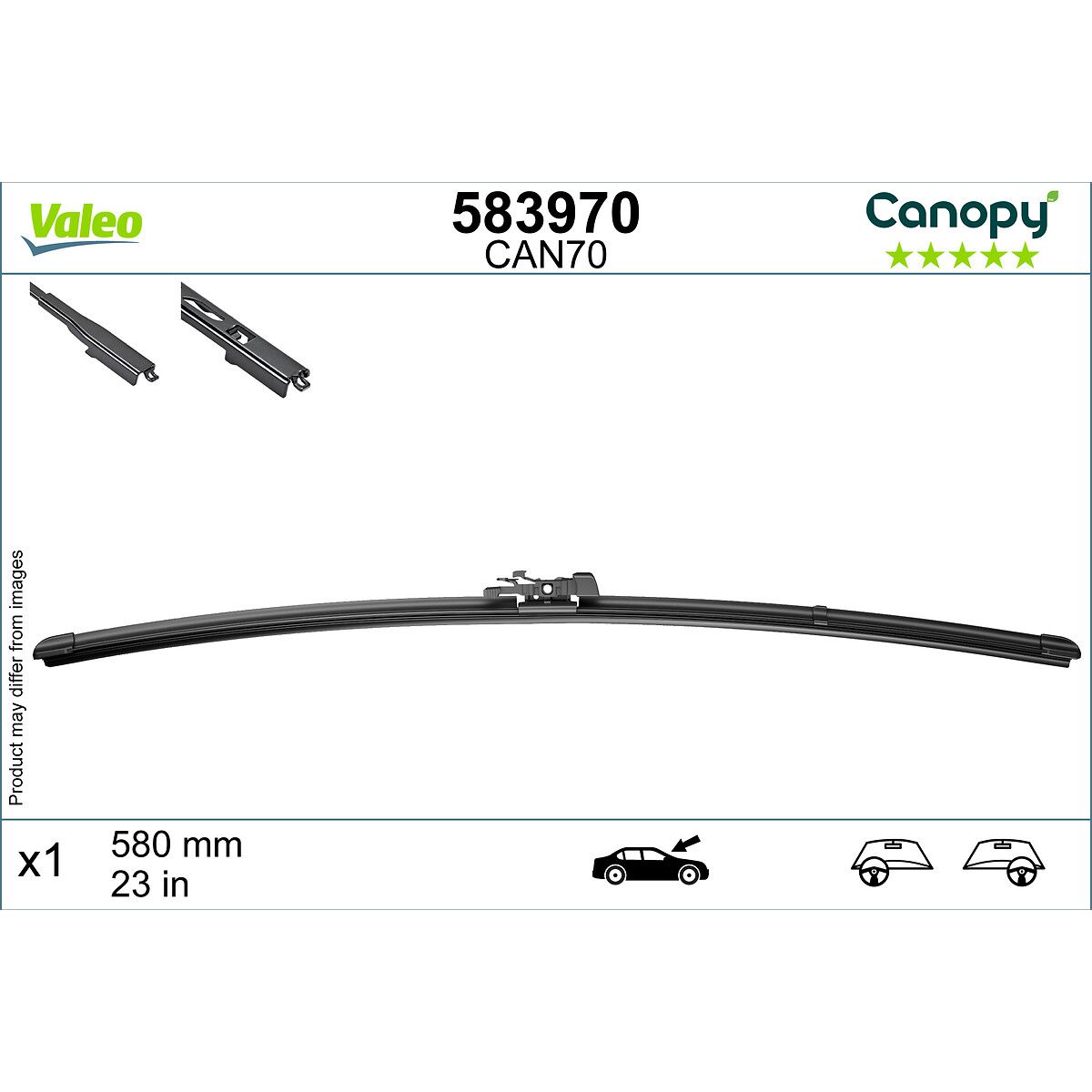 Image of Wisserblad  Canopy , 580mm, Voor, 1 Stuk