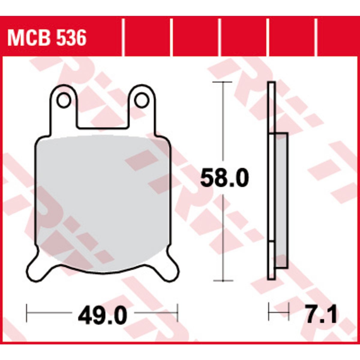 Set di pastiglie freno TRW MCB536