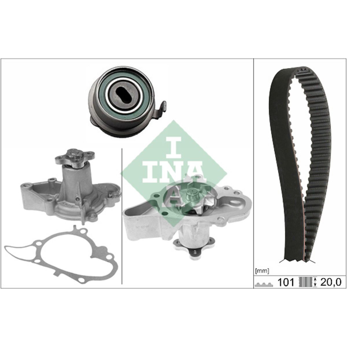 Image of Waterpomp + distributieriem set PowerGrip®