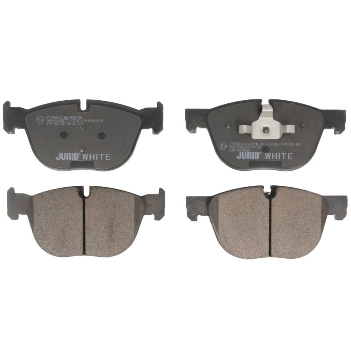 Bremsbelagsatz JURID WHITE 573300JC, Vorne, Keramik