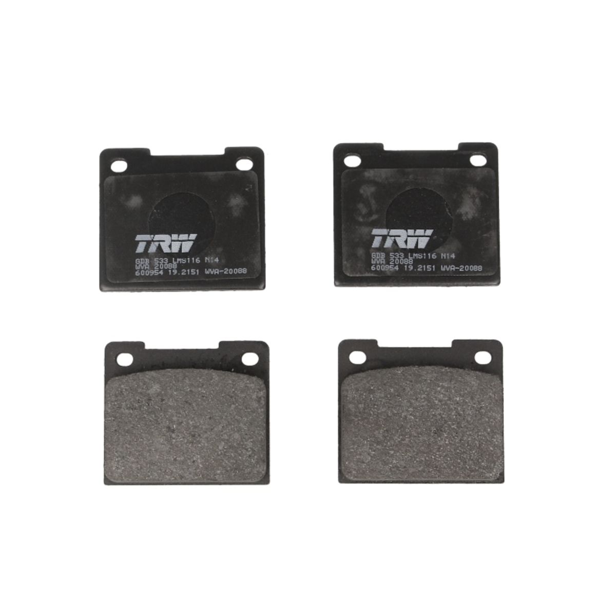 Trw Remblokset Gdb533, Achter