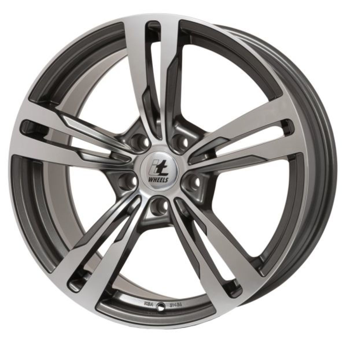 Jante alu 17 pouces ITWHEELS Anna 5x100 7,5J ET37, Couleur Anthracite Brillant Polie