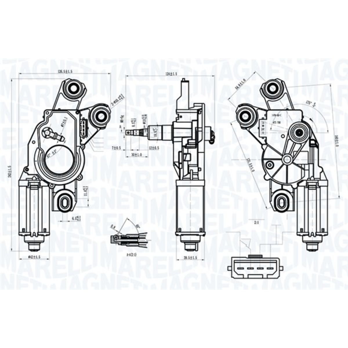 Magneti Marelli Ruitenwissermotor 064070000010