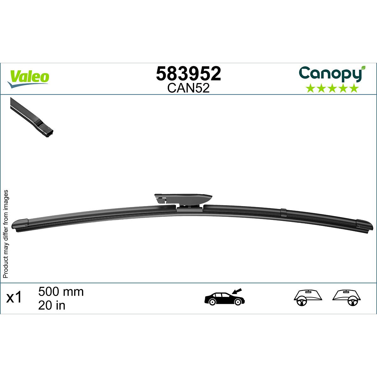 Image of Wisserblad  Canopy , 500mm, Voor, 1 Stuk
