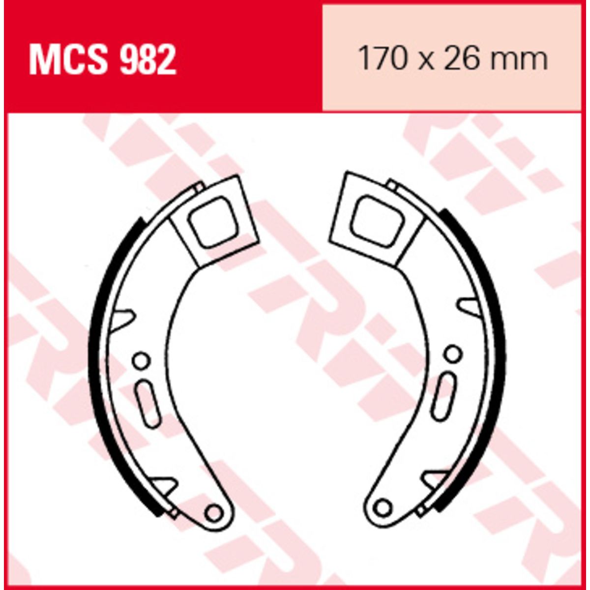 Set di ganasce freno TRW MCS982