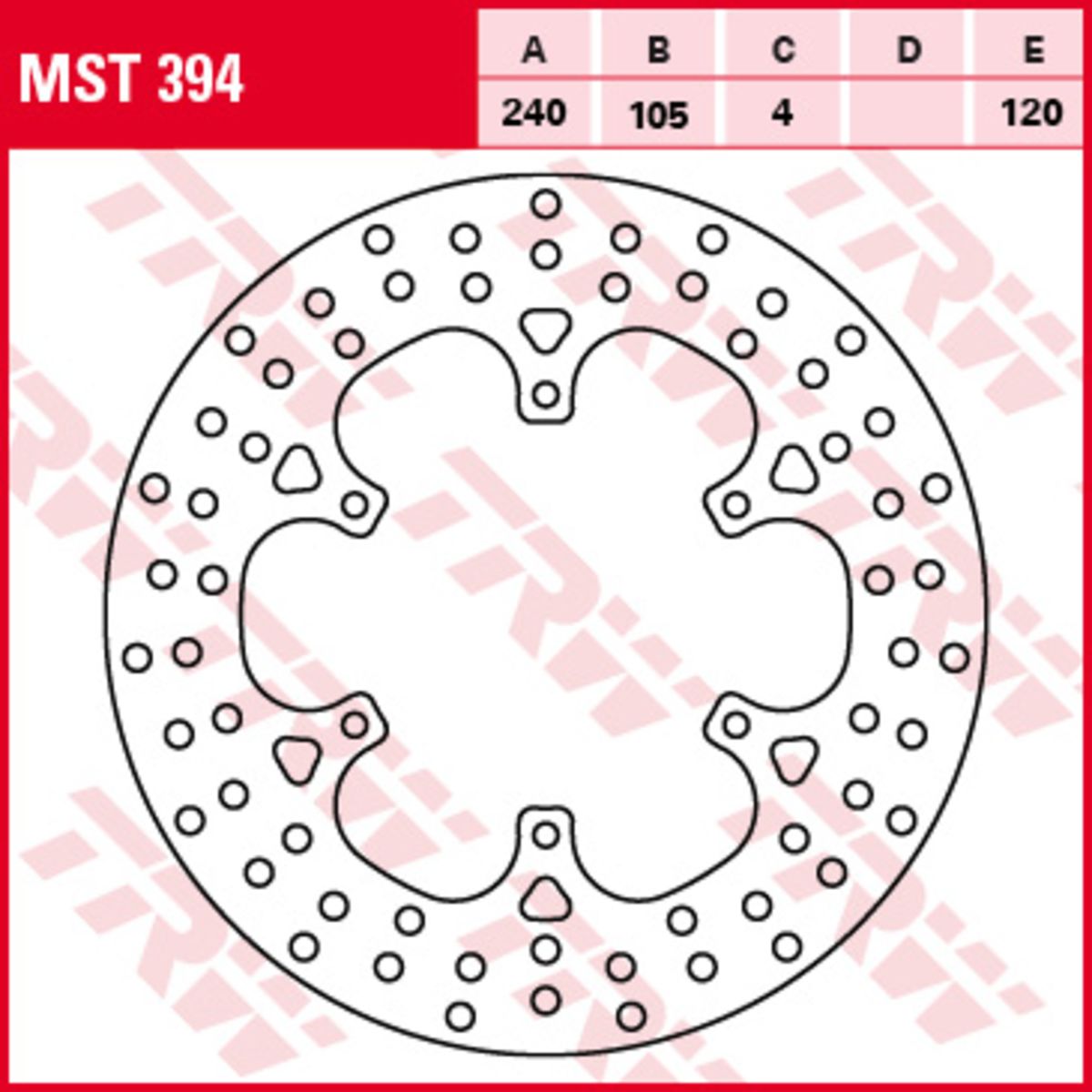 Disco freno TRW MST394, 1 Pezzo