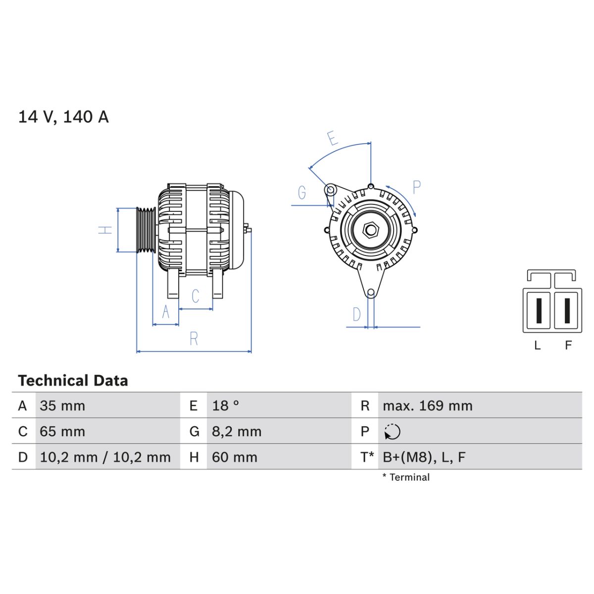Bosch Alternateur 0 986 084 150