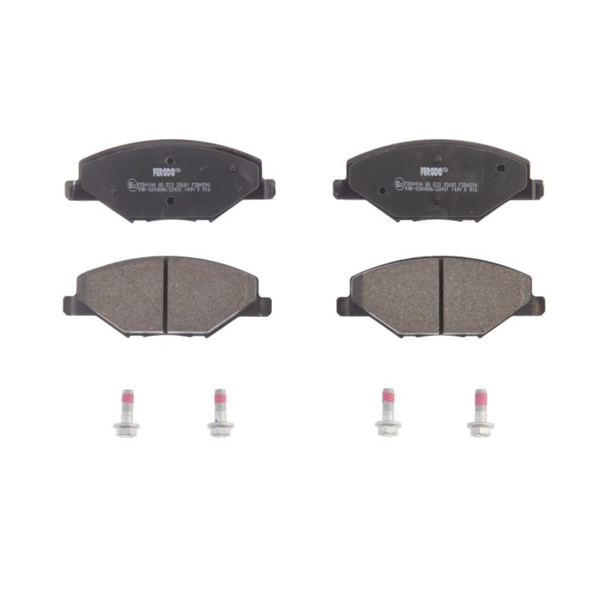 FERODO FDB4590 Kit pastiglie freno PREMIER Coat+ disc, non predisposto per visualizzazione avviso usura, con accessori, con bulloni pinza freno - Immagine 4