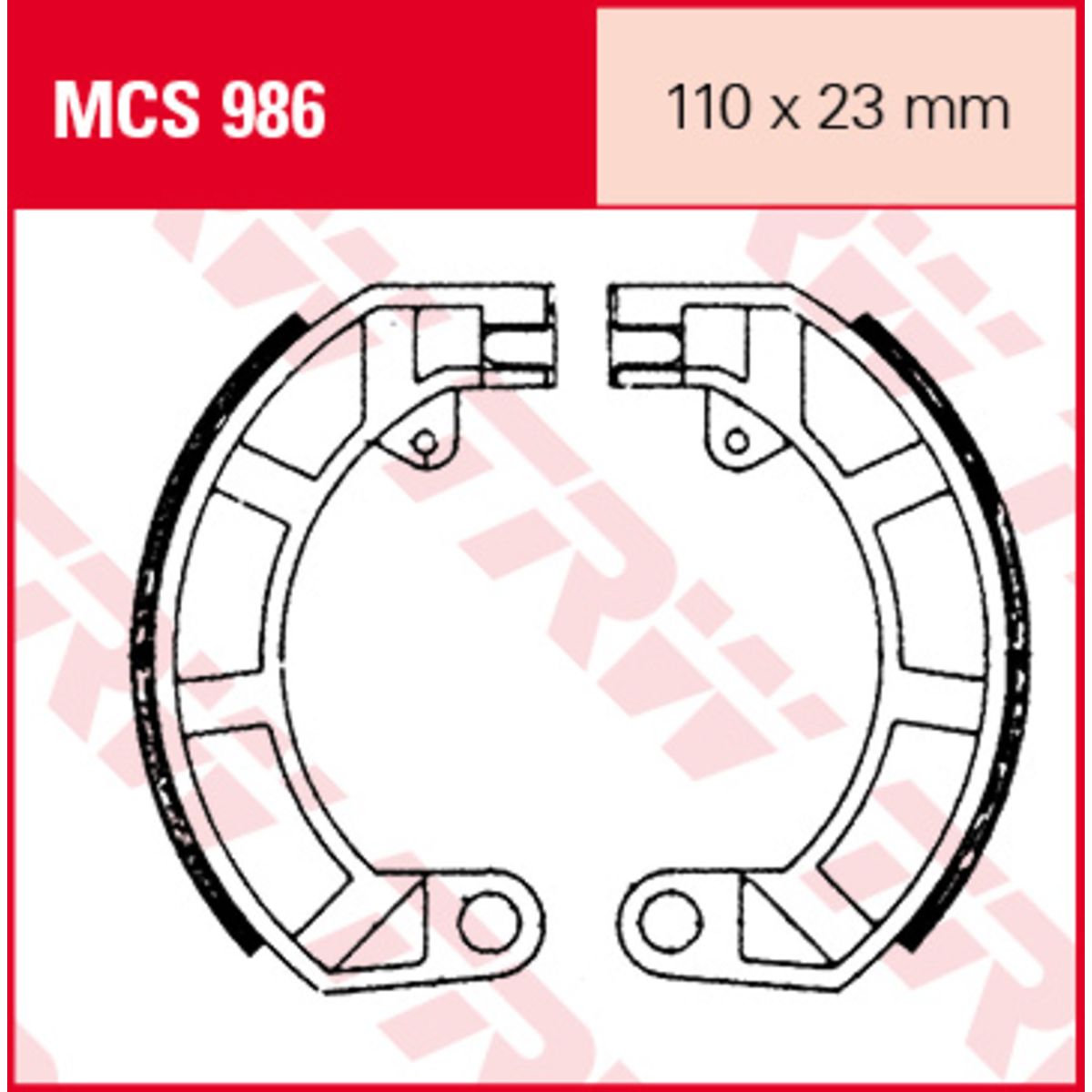 Set di ganasce freno TRW MCS986
