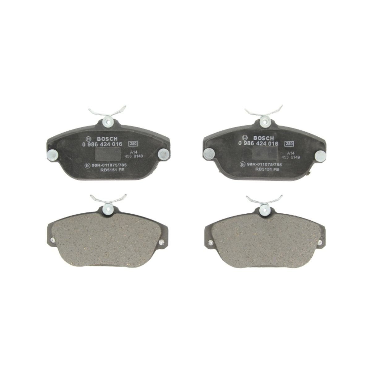 Bosch Jeu De Plaquettes De Frein 0 986 424 016, Avant