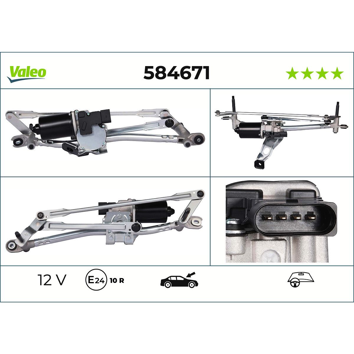 Wischermotor VALEO VAL584671