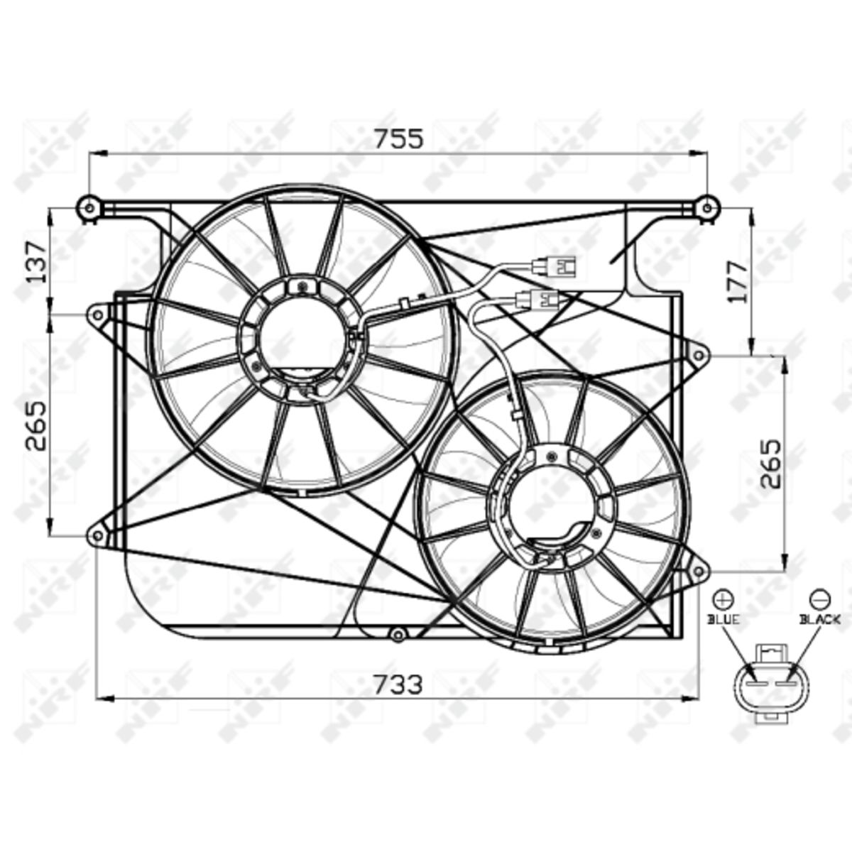 Nrf Koelventilatorwiel, Motorkoeling 47535
