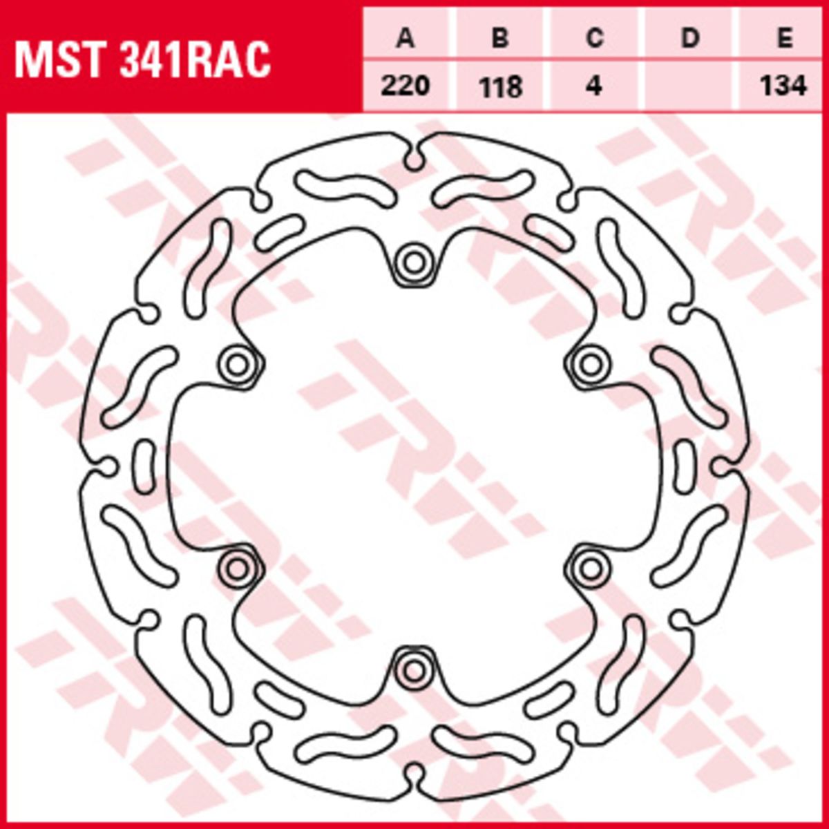 Disco freno TRW MST341, 1 Pezzo