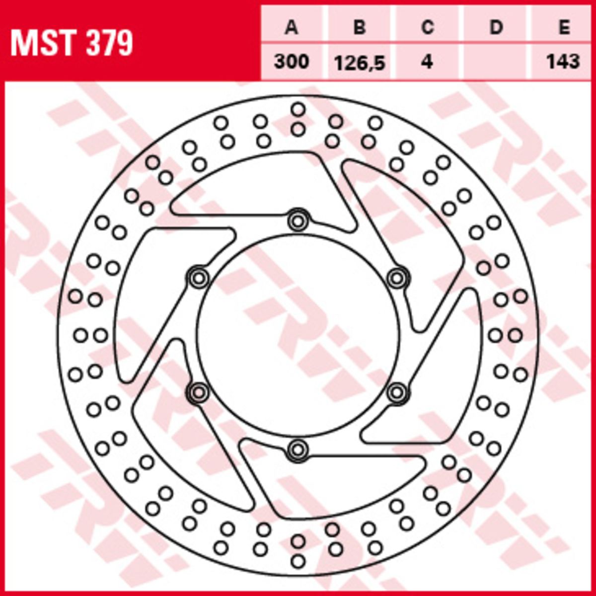 Disco freno TRW MST379, 1 Pezzo