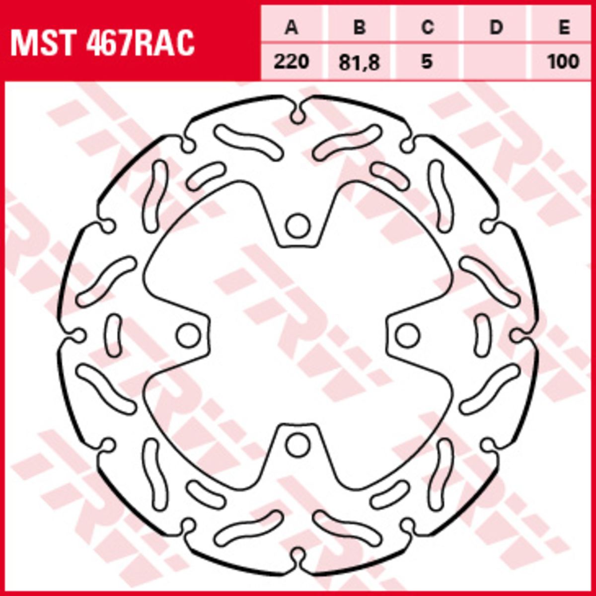Bremsscheibe TRW MST467RAC, 1 Stück