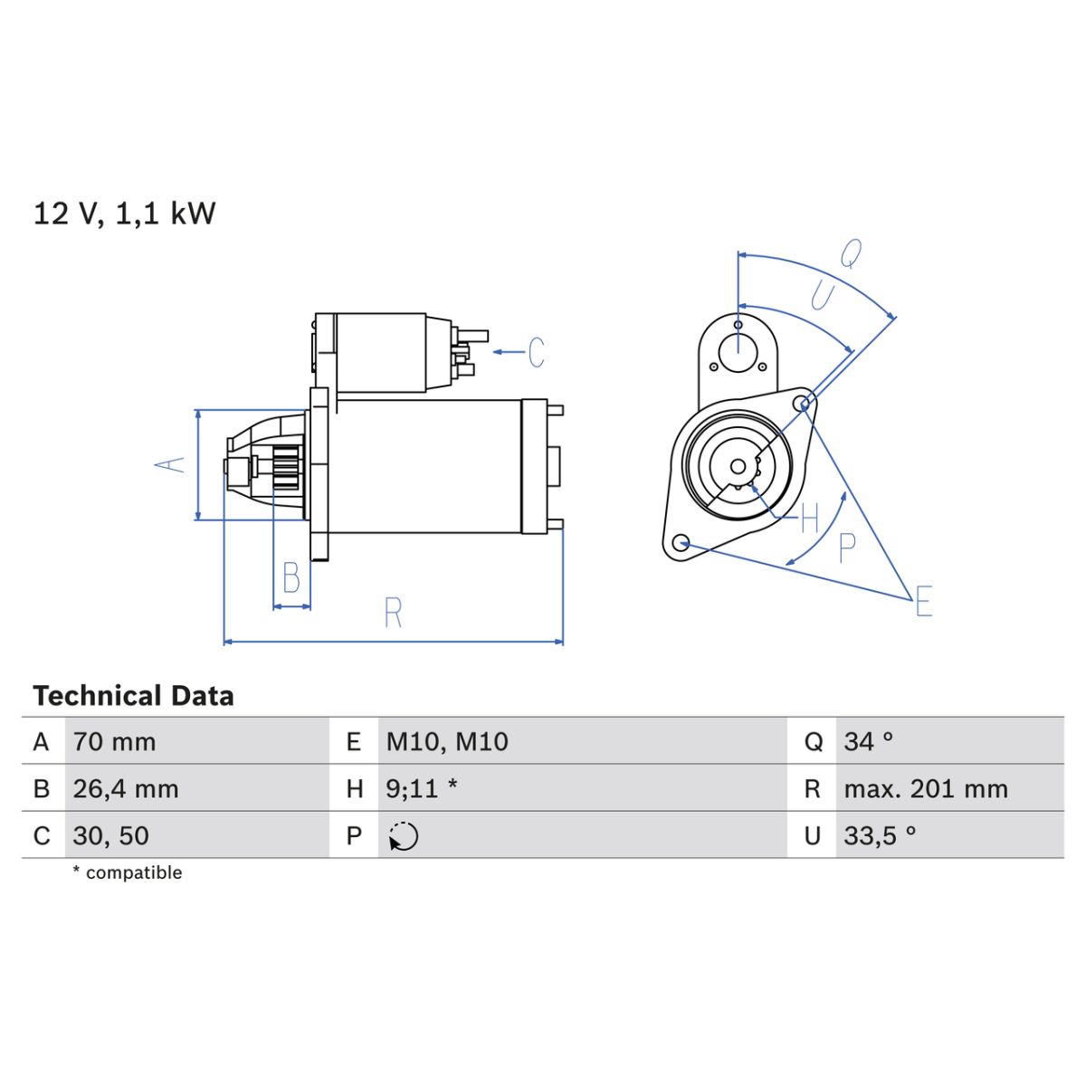 Bosch Démarreur 0 986 020 350