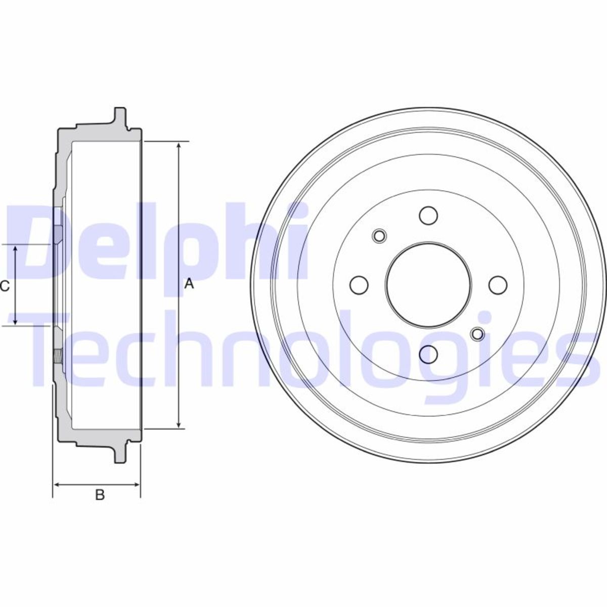 Delphi Tamburo Freno Bf528