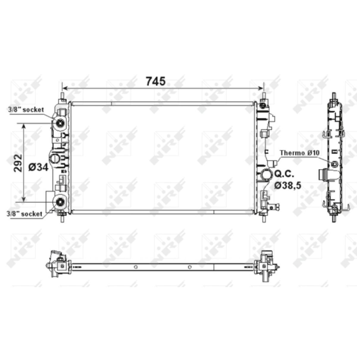 Nrf Radiador, Refrigeración De Motor Easy Fit 53159