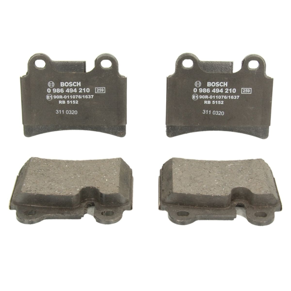 Bosch Jeu De Plaquettes De Frein 0 986 494 210, Arrière
