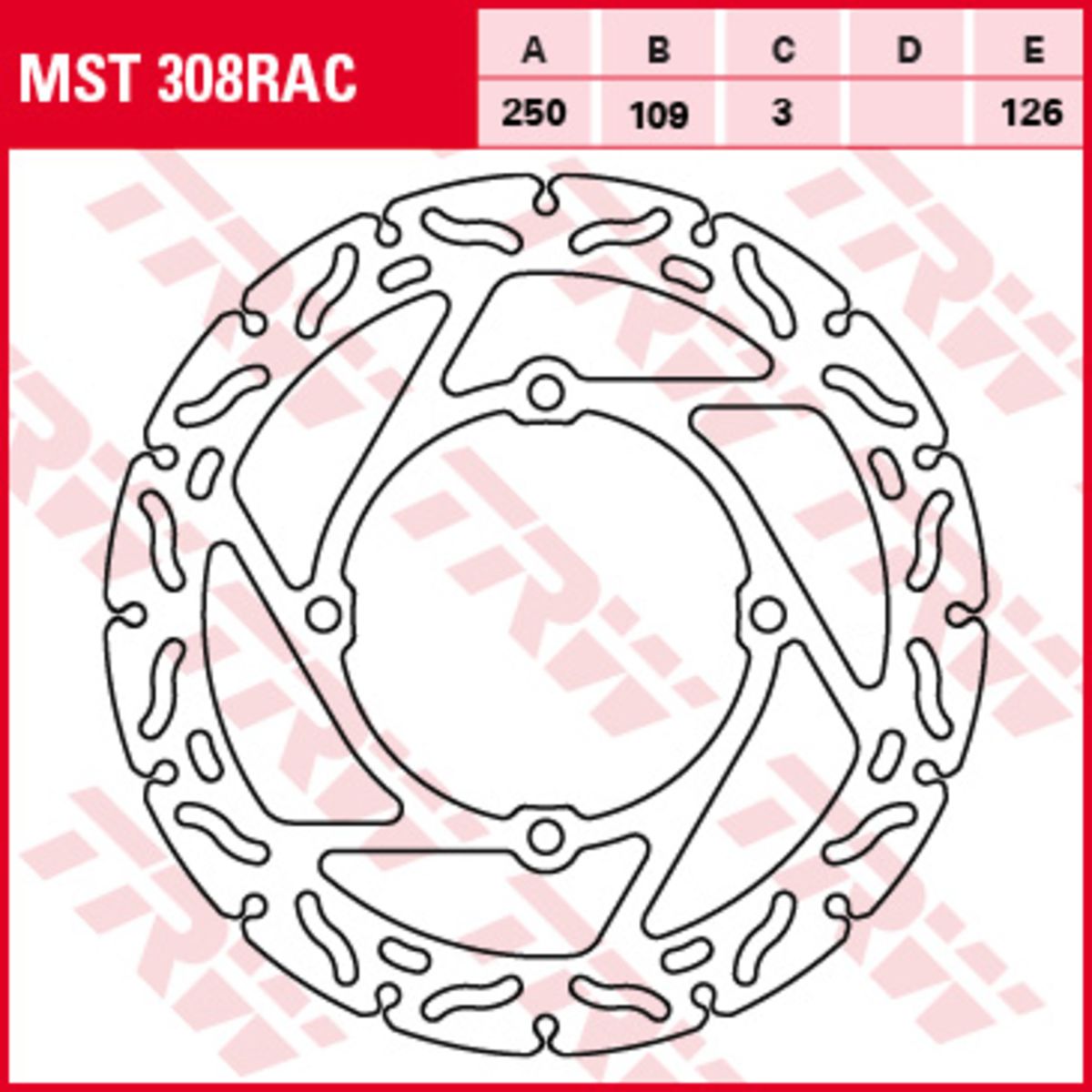 Disco freno TRW MOTO MST308RAC